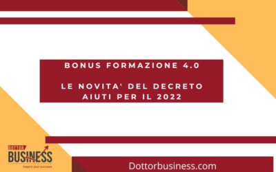 Bonus formazione 4.0: le novità del Decreto Aiuti per il 2022.